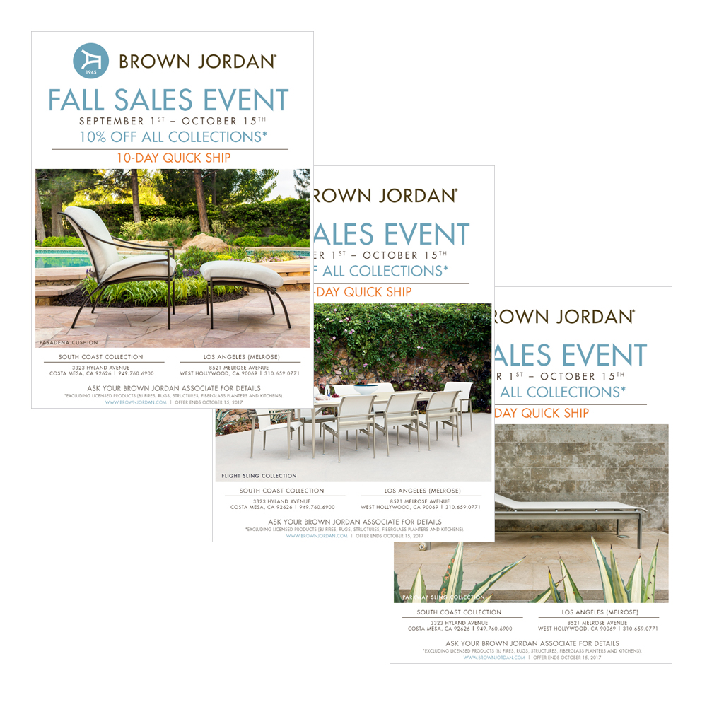 Brown Jordan Fall Sales Event